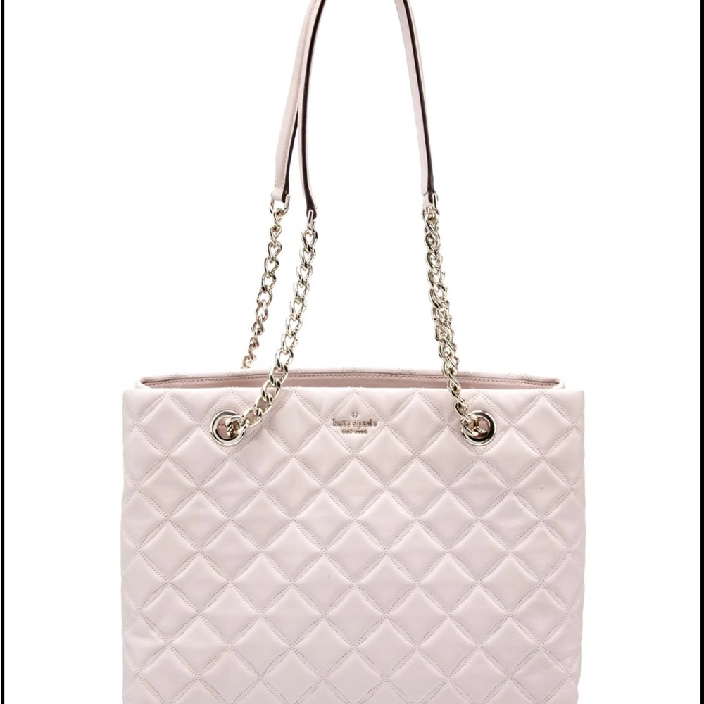 Kate Spade Cream Quilted Tote Bag